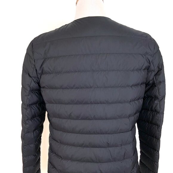 Uniqlo Black Quilted Down Puffer Snap Front Sz M - Picture 6 of 16